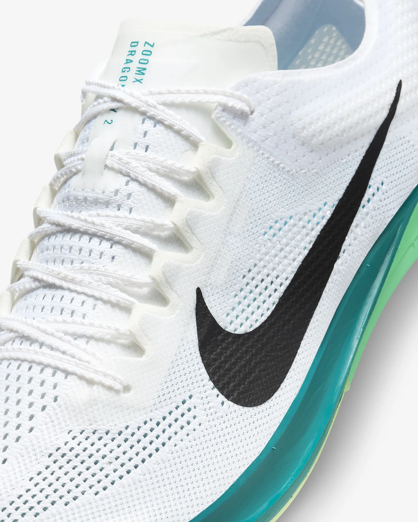 Nike Men's ZoomX Dragonfly 2 White/Black/Bright Spruce/Electric Algae