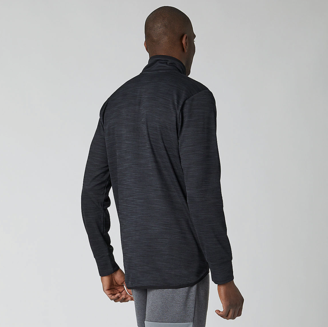 New Balance Men's Tenacity 1/4 Zip Black Heather