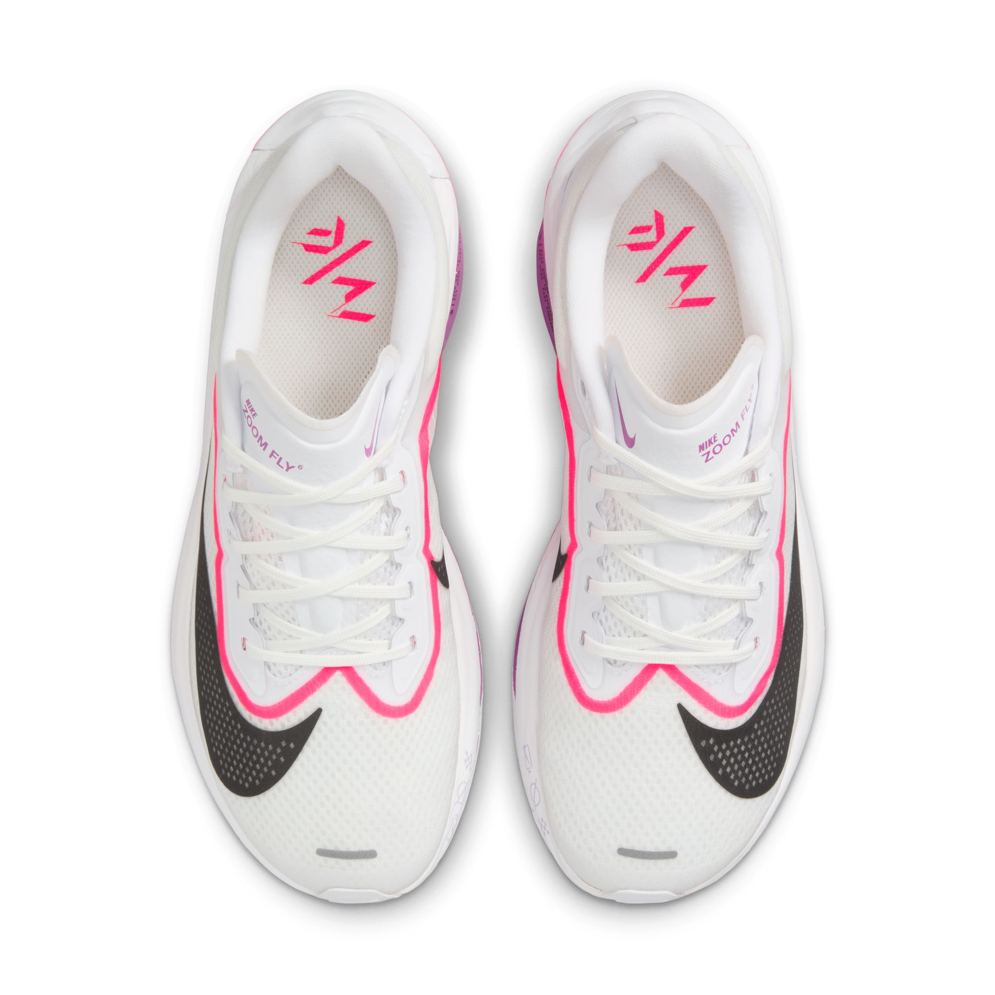 Nike Women's Nike Zoom Fly 6 White/Black/Vivid Grape/Hyper Pink