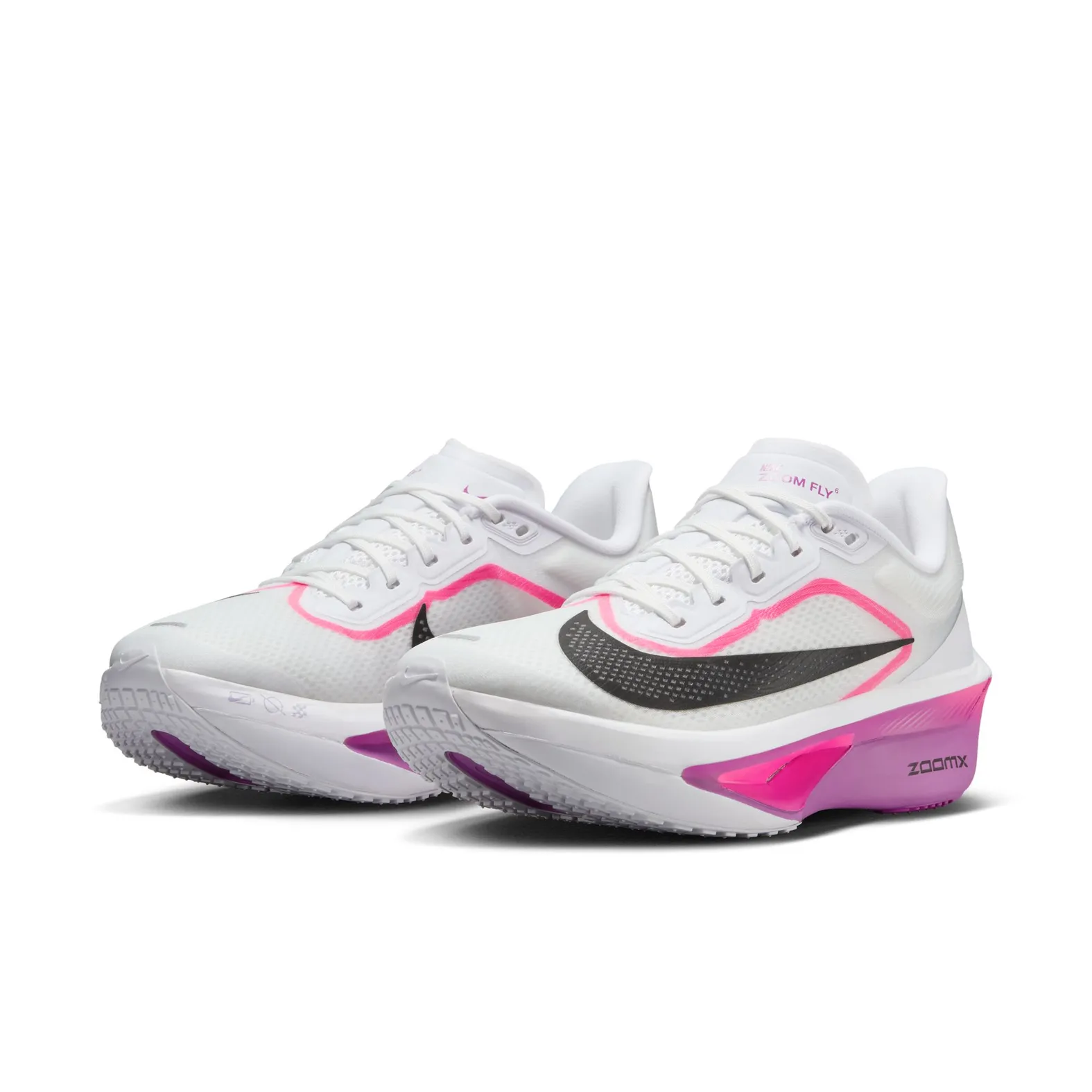 Nike Women's Nike Zoom Fly 6 White/Black/Vivid Grape/Hyper Pink