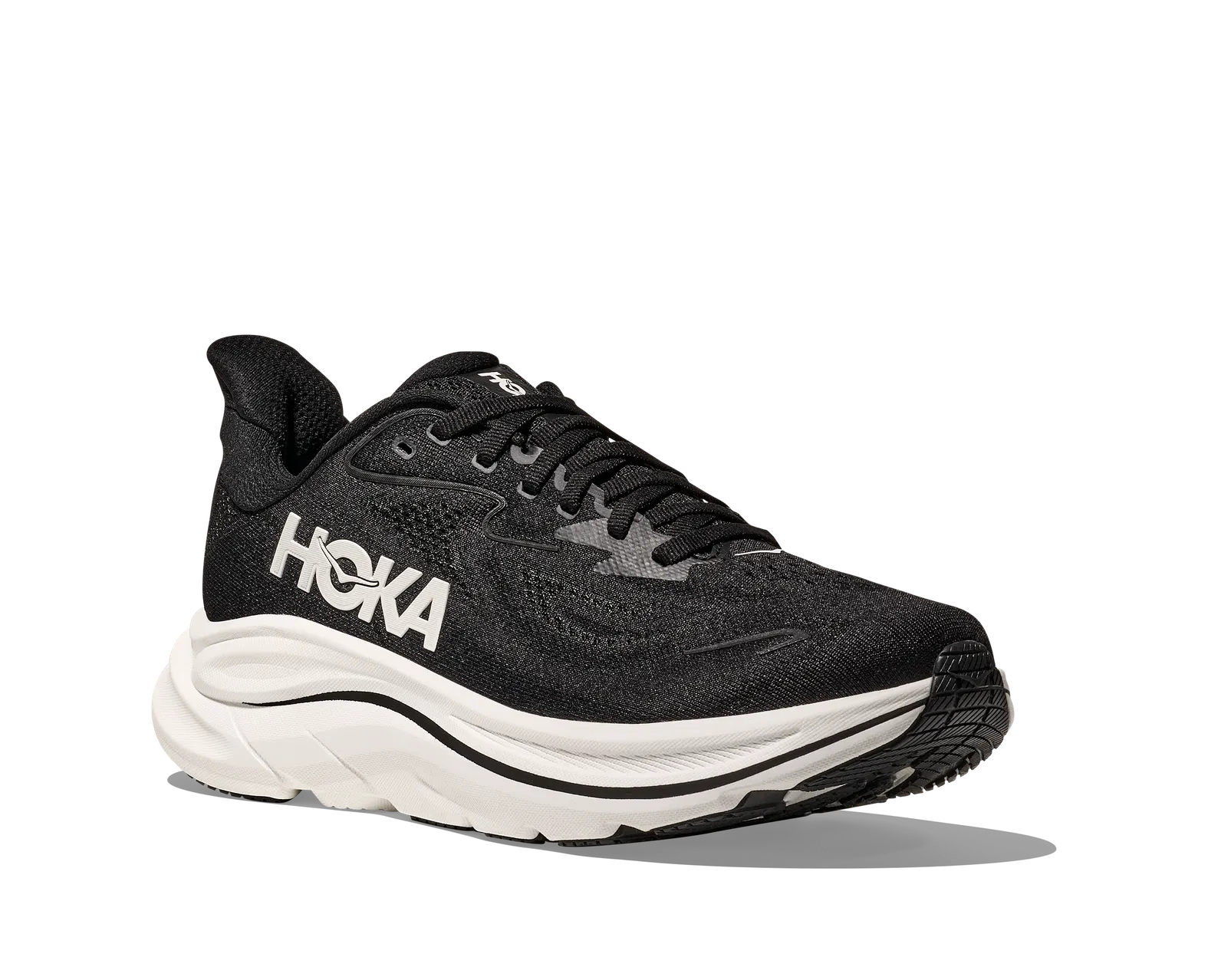 Hoka Men's Clifton 10 (Extra Wide) Black / White